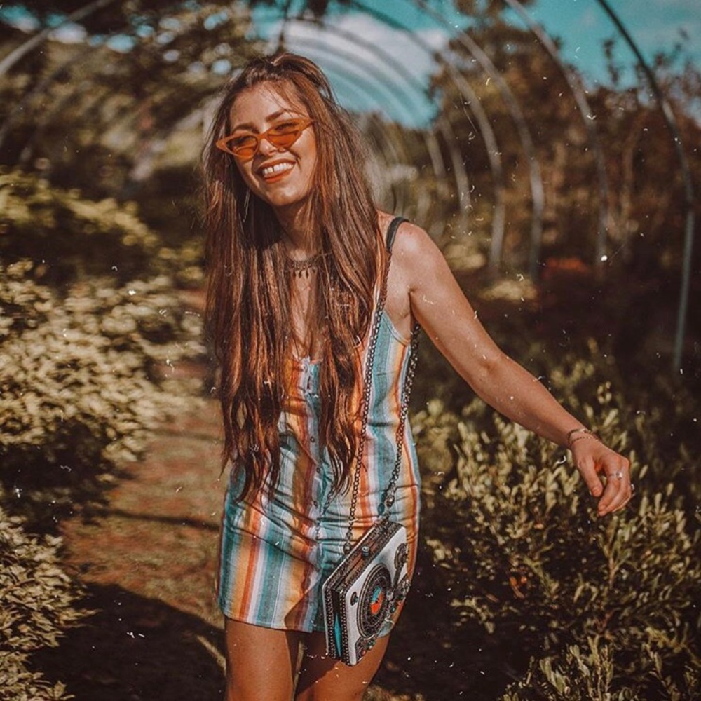 Obey colorful stripe dress